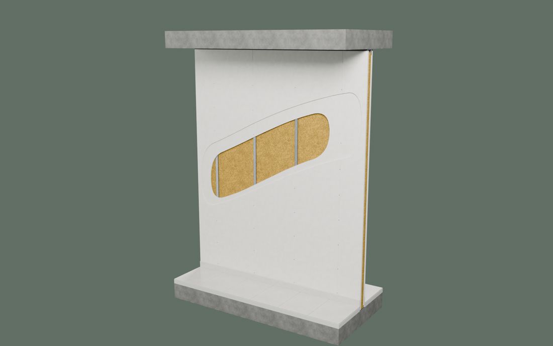Acoustic gypsum wall